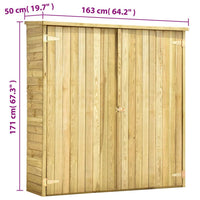 Thumbnail for Garten-Geräteschuppen 163x50x171 cm Kiefernholz Imprägniert