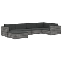 Thumbnail for Modular-Sofa-Mittelteil 1 Stk. + Auflagen Poly Rattan Grau