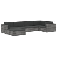 Thumbnail for Modular-Sofa-Mittelteil 1 Stk. + Auflagen Poly Rattan Schwarz