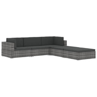 Thumbnail for Modular-Sofa-Mittelteil 1 Stk. + Auflagen Poly Rattan Schwarz