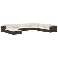 Thumbnail for Modular-Sofa-Eckteil 1 Stk. + Auflagen Poly Rattan Braun