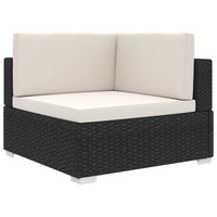 Thumbnail for Modular-Sofa-Eckteil 1 Stk. + Auflagen Poly Rattan Schwarz