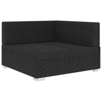 Thumbnail for Modular-Sofa-Eckteil 1 Stk. + Auflagen Poly Rattan Schwarz