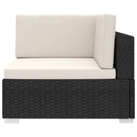 Thumbnail for Modular-Sofa-Eckteil 1 Stk. + Auflagen Poly Rattan Schwarz