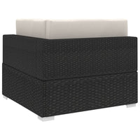 Thumbnail for Modular-Sofa-Eckteil 1 Stk. + Auflagen Poly Rattan Schwarz