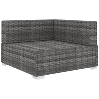 Thumbnail for Modular-Sofa-Eckteil 1 Stk. + Auflagen Poly Rattan Grau