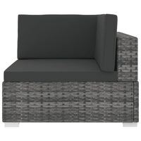 Thumbnail for Modular-Sofa-Eckteil 1 Stk. + Auflagen Poly Rattan Grau