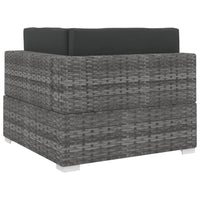 Thumbnail for Modular-Sofa-Eckteil 1 Stk. + Auflagen Poly Rattan Grau