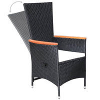 Thumbnail for Garten-Liegestühle 2 Stk. mit Auflagen Poly Rattan Schwarz