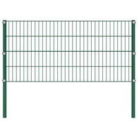 Thumbnail for Zaunfeld mit Pfosten Eisen 5,1 x 0,8 m Grün