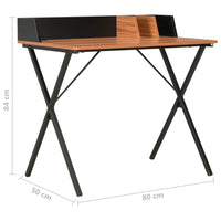 Thumbnail for Schreibtisch Schwarz und Braun 80x50x84 cm