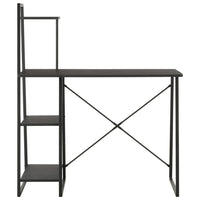 Thumbnail for Schreibtisch mit Regaleinheit Schwarz 102×50×117 cm