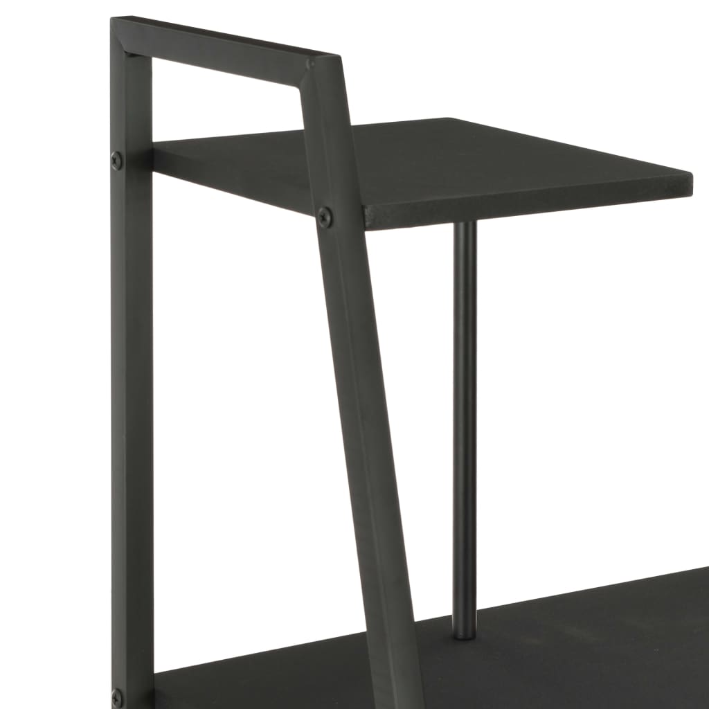 Schreibtisch mit Regaleinheit Schwarz 102×50×117 cm