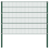 Thumbnail for Zaunfeld mit Pfosten Eisen 15,3 x 1,2 m Grün