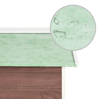 Thumbnail for Roboter-Rasenmäher Garage 72x87x50 cm Mocca Weiß Tannenholz