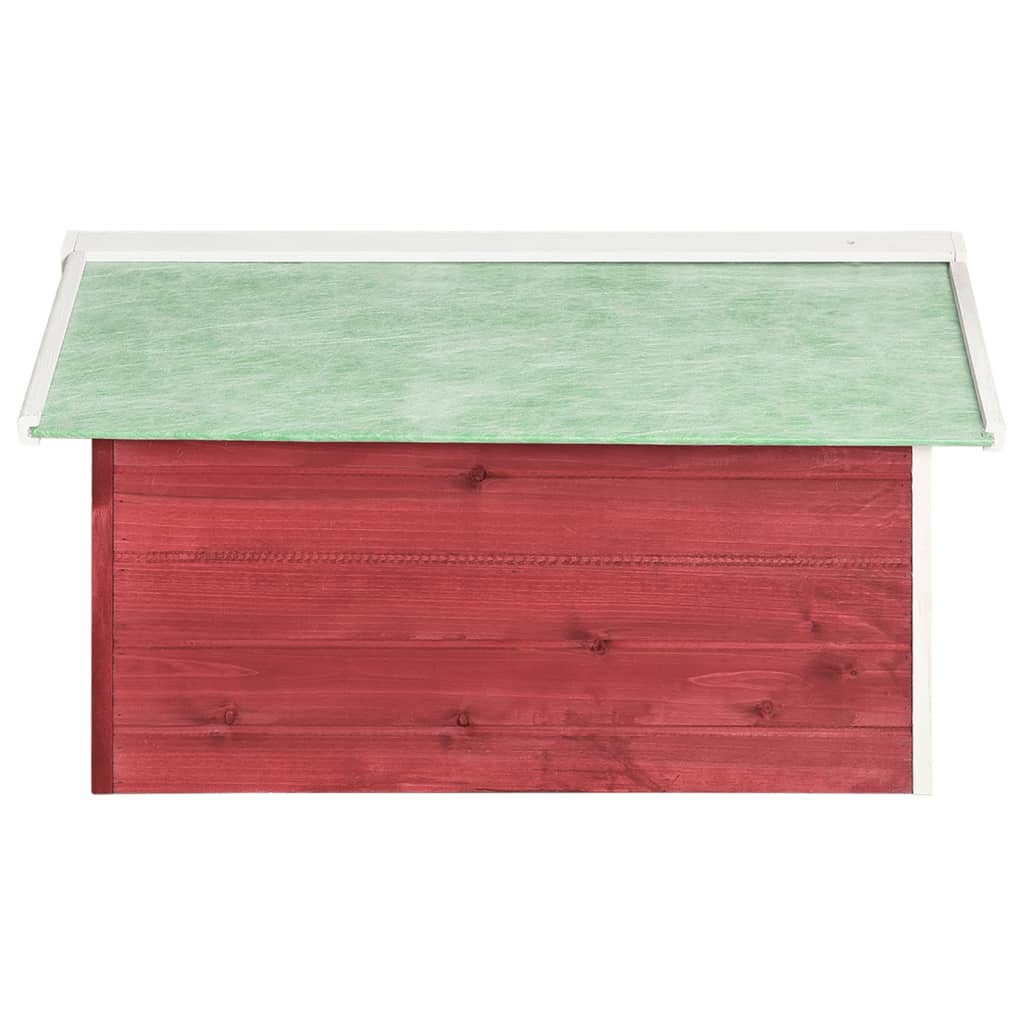 Roboter-Rasenmäher Garage 72x87x50 cm Rot Weiß Tannenholz