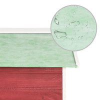 Thumbnail for Roboter-Rasenmäher Garage 72x87x50 cm Rot Weiß Tannenholz