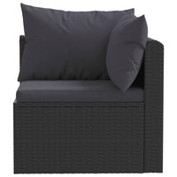 Thumbnail for 9-tlg. Garten-Lounge-Set mit Auflagen Poly Rattan Schwarz