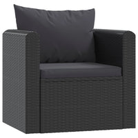 Thumbnail for 9-tlg. Garten-Lounge-Set mit Auflagen Poly Rattan Schwarz