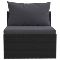 Thumbnail for 9-tlg. Garten-Lounge-Set mit Auflagen Poly Rattan Schwarz