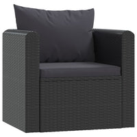 Thumbnail for 7-tlg. Garten-Lounge-Set mit Auflagen Poly Rattan Schwarz