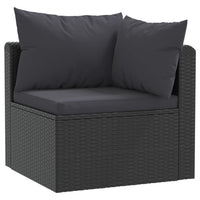 Thumbnail for 7-tlg. Garten-Lounge-Set mit Auflagen Poly Rattan Schwarz