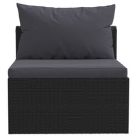 Thumbnail for 7-tlg. Garten-Lounge-Set mit Auflagen Poly Rattan Schwarz