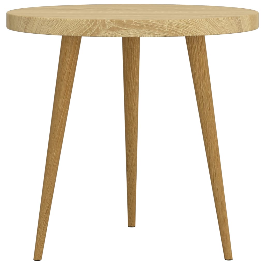 3-tlg. Beistelltisch-Set Hellbraun MDF und Eisen