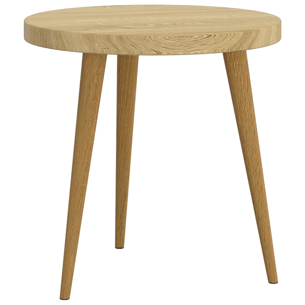 3-tlg. Beistelltisch-Set Hellbraun MDF und Eisen