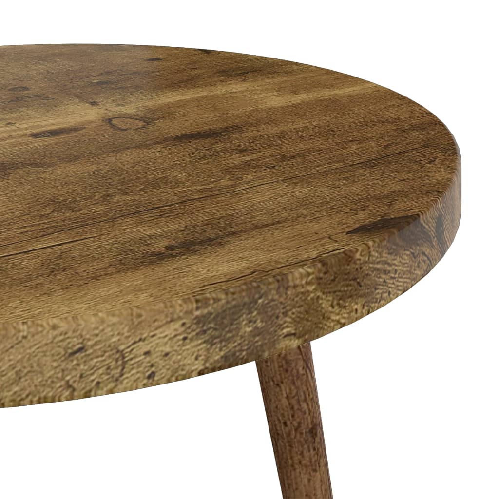 3-tlg. Beistelltisch-Set Dunkelbraun MDF und Eisen