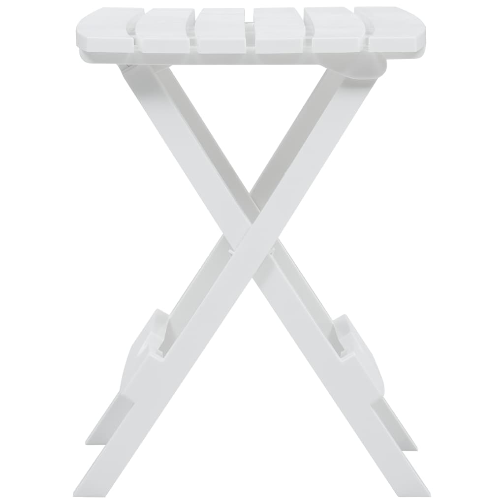 Gartentisch Klappbar 45,5 x 38,5 x 50 cm Weiß