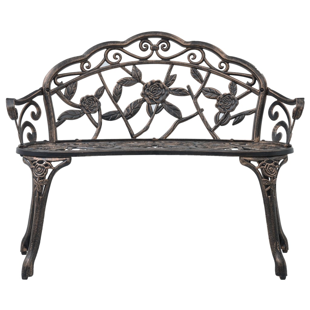 Bistro-Bank 100 cm Bronze Aluminiumguss