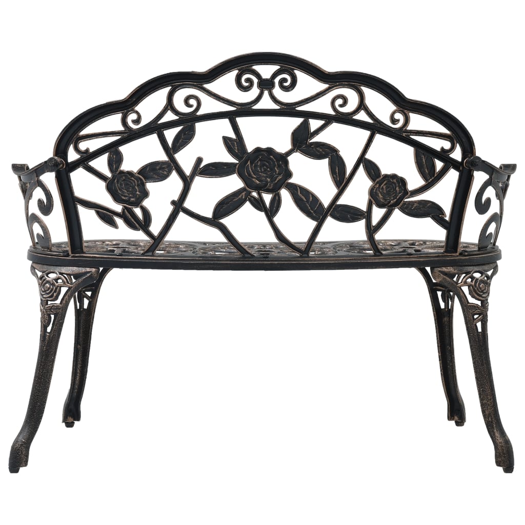 Bistro-Bank 100 cm Bronze Aluminiumguss