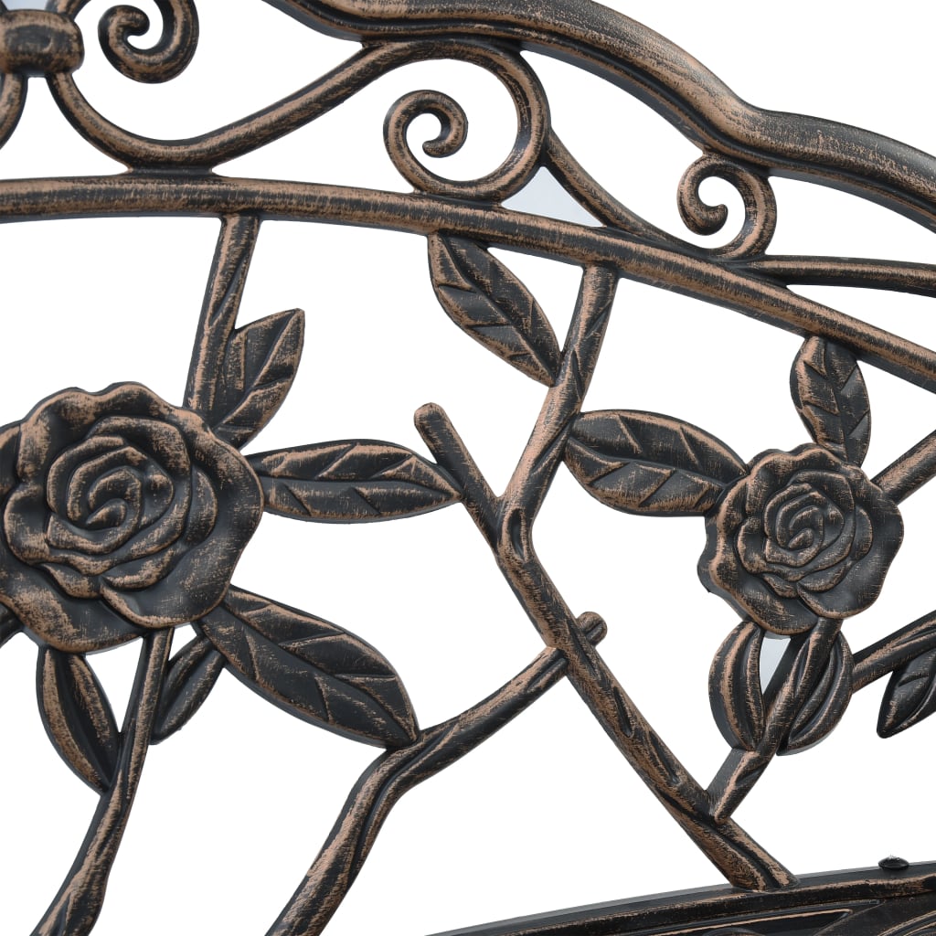 Bistro-Bank 100 cm Bronze Aluminiumguss