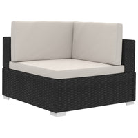 Thumbnail for Ecksofas 2 Stk. mit Auflagen Poly Rattan Schwarz