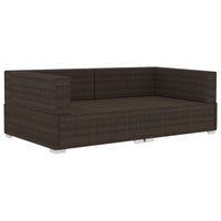 Thumbnail for Ecksofas 2 Stk. mit Auflagen Poly Rattan Braun