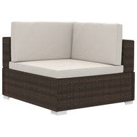 Thumbnail for Ecksofas 2 Stk. mit Auflagen Poly Rattan Braun