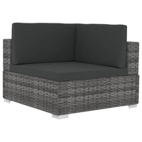 Thumbnail for Ecksofas 2 Stk. mit Auflagen Poly Rattan Grau