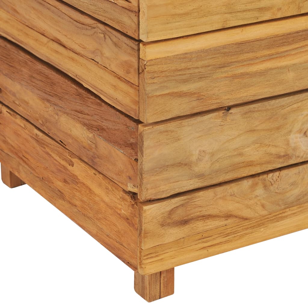 Hochbeet 50 x 40 x 72 cm Recyceltes Teakholz und Stahl
