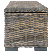 Thumbnail for Aufbewahrungsbox 120 cm Grau Kubu-Rattan und Massivholz Mango