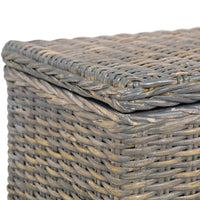 Thumbnail for Aufbewahrungsbox 120 cm Grau Kubu-Rattan und Massivholz Mango