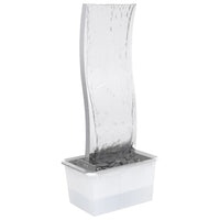 Thumbnail for Gartenbrunnen mit Pumpe Edelstahl 90 cm Geschwungen