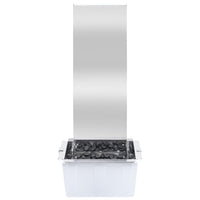 Thumbnail for Gartenbrunnen mit Pumpe Edelstahl 90 cm Geschwungen