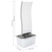 Thumbnail for Gartenbrunnen mit Pumpe Edelstahl 90 cm Geschwungen