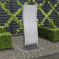 Thumbnail for Gartenbrunnen mit Pumpe Edelstahl 90 cm Geschwungen