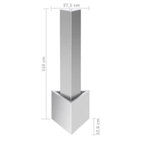 Thumbnail for Gartenbrunnen Silbern 37,7x32,6x110 cm Edelstahl