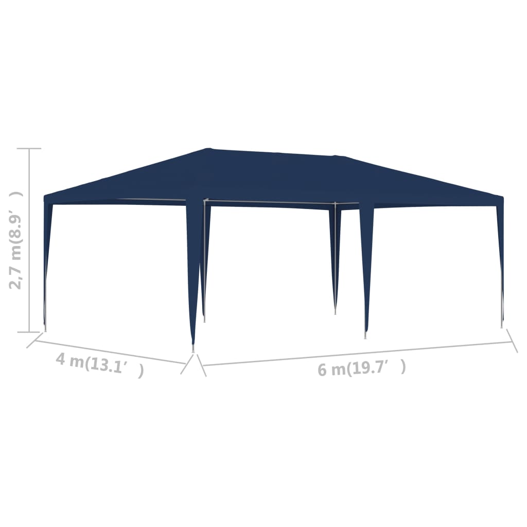 Partyzelt 4x6 m Blau