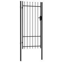 Thumbnail for Zauntor Einzelflügel mit Speerspitzen Stahl 1 x 2 m Schwarz
