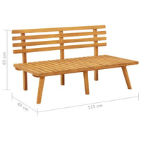Thumbnail for Gartenbank mit Kissen 115 cm Massivholz Akazie