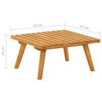 Thumbnail for Garten-Fußhocker mit Auflage 60×60×29 cm Akazie Massivholz